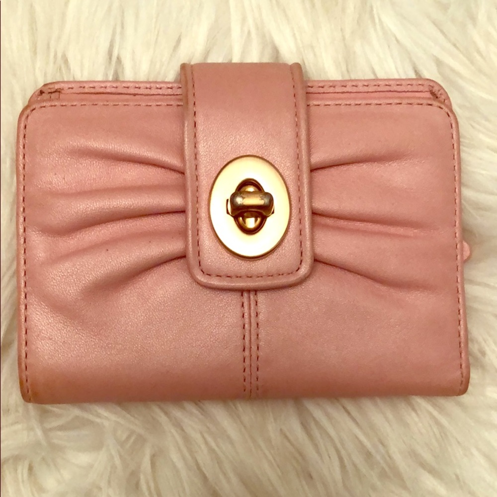 Pink Coach leather wallet